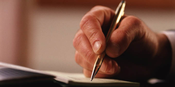 Schreibende Hand