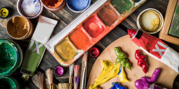 viele bunte Farben zur Agryltechnik