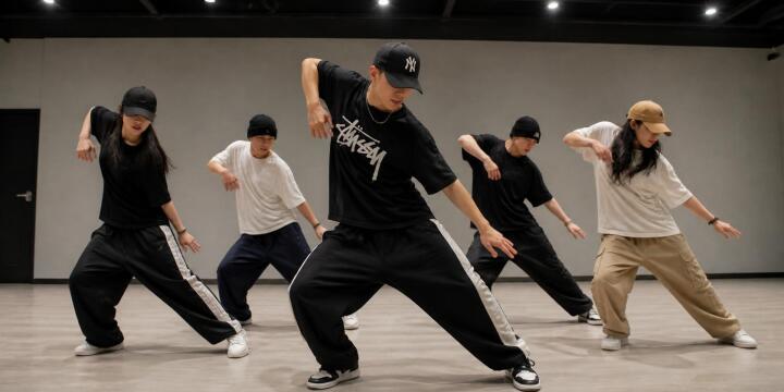 Gruppe von Hip-Hop-Tänzern